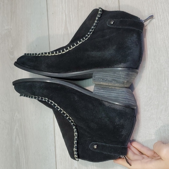 Anthropologie Antelope Womens WhipstitchSuede Ankle Boots shoes sz 39/9 - Picture 8 of 14